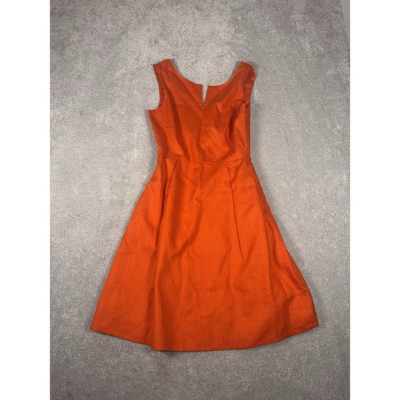 Kate Spade New York Orange Linen Shine Fit & Flare Mini Blue w Pockets - 6 - Picture 5 of 12